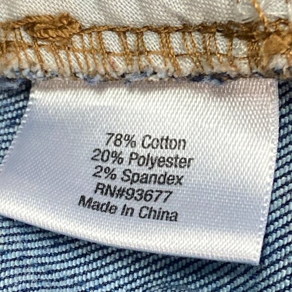 St. John's Bay Straight Leg Mid-Rise Blue Jeans Womens 8 #20L - Picture 9 of 10